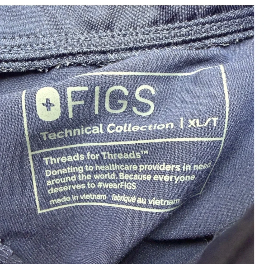 FIGS Zamora Jogger Scrub Pants Mens XL Tall Navy Blue Technical W18SW2005T
